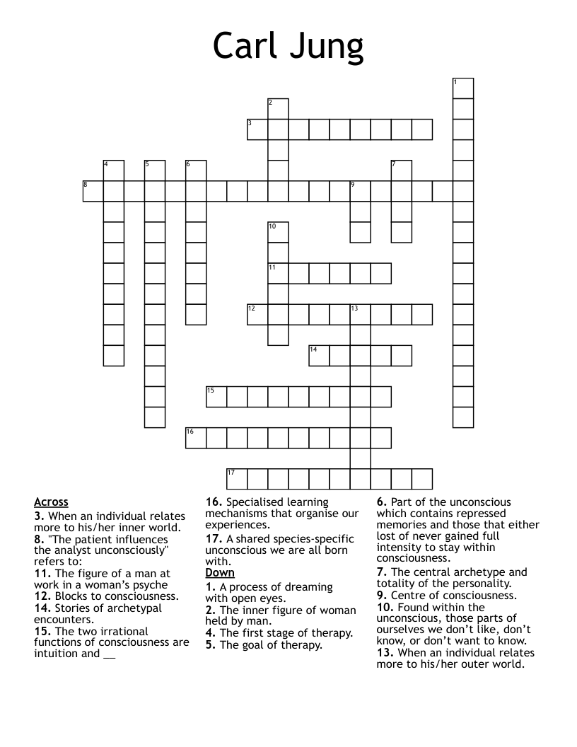 Carl Jung Crossword
