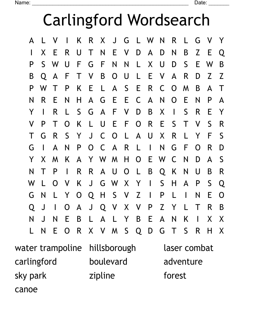 Carlingford Wordsearch