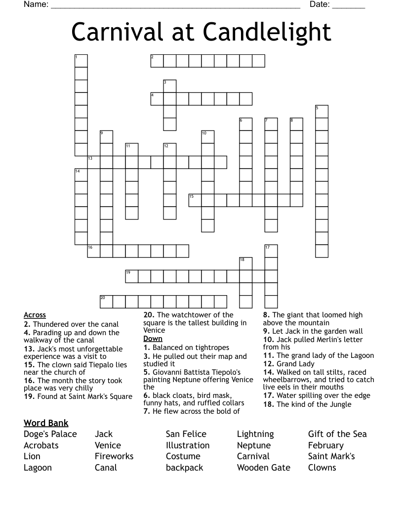 Carnival at Candlelight Crossword