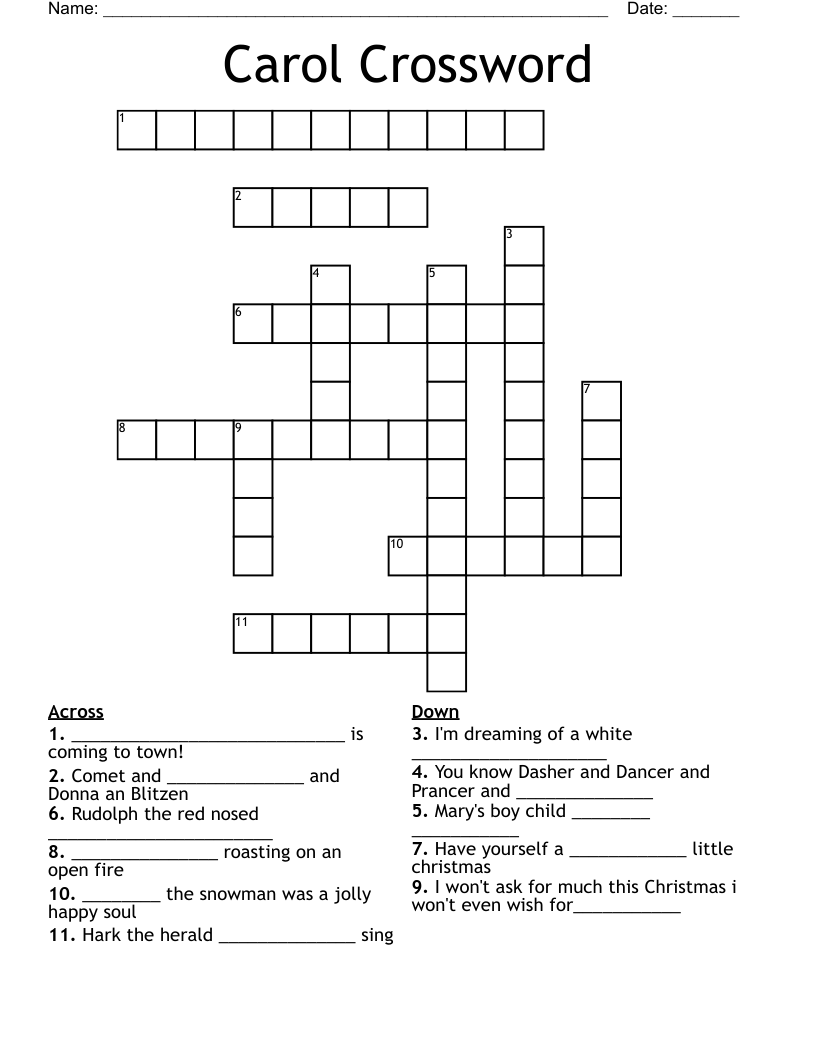 Carol Crossword