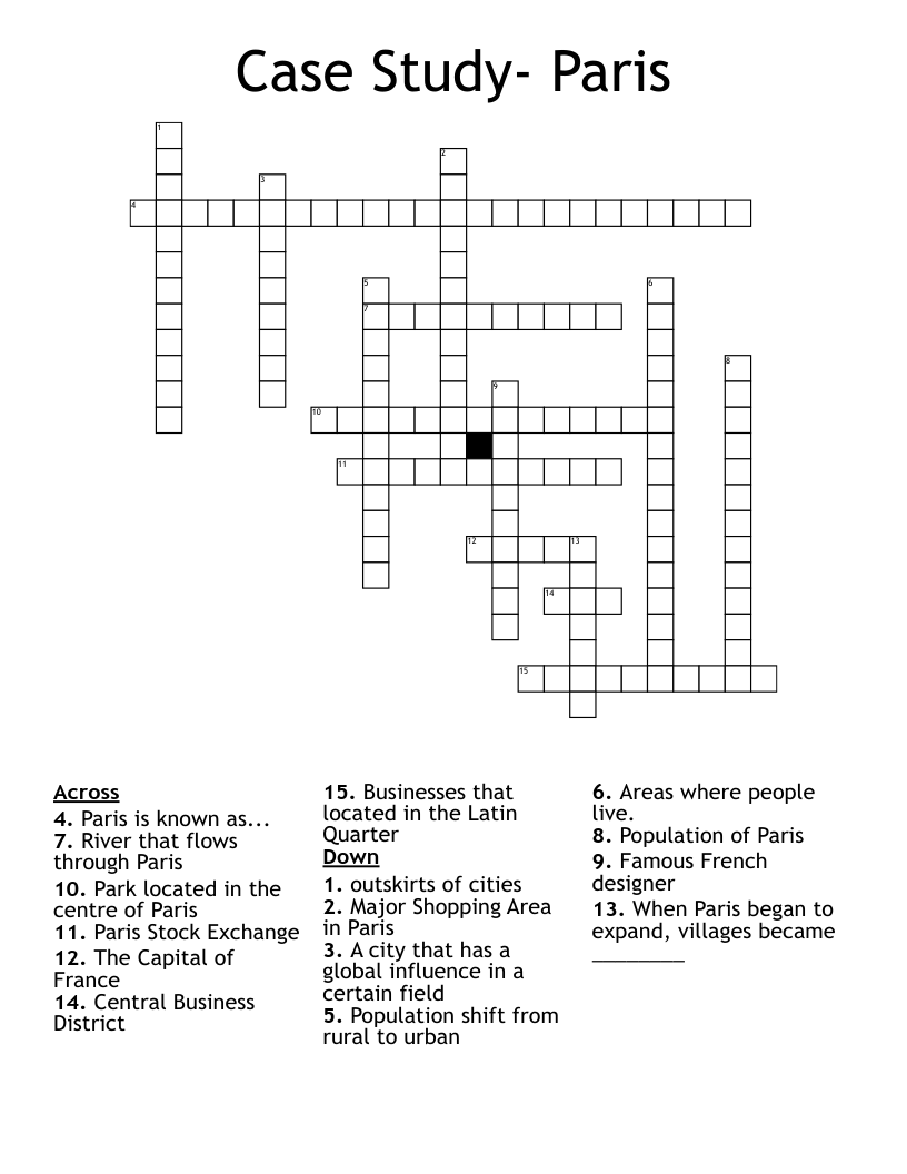 Case Study- Paris Crossword