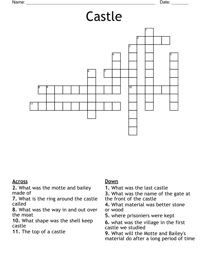 Castle Crossword