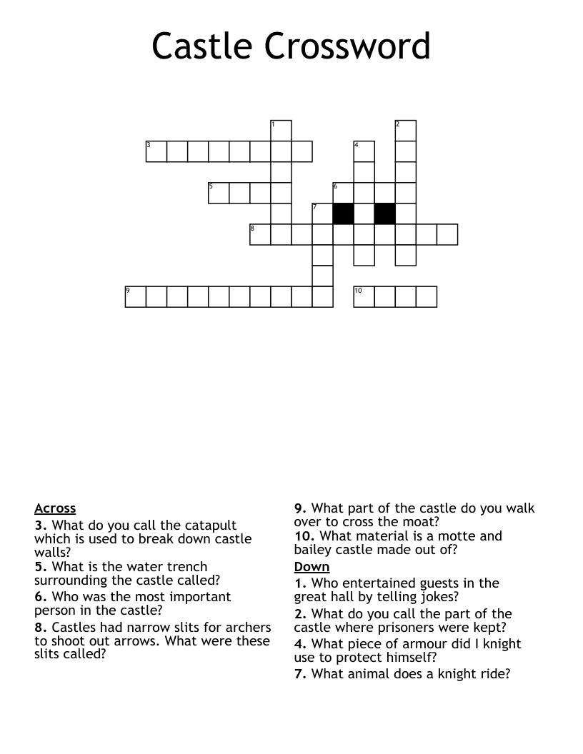 Castle Crossword