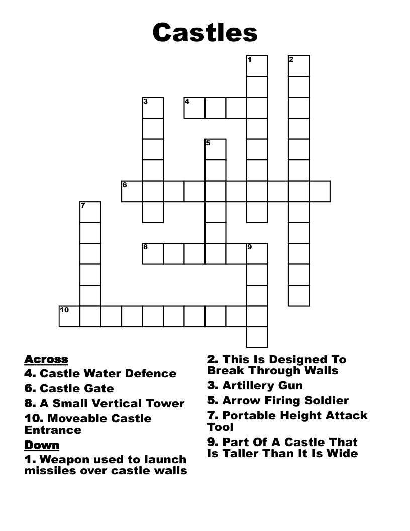 Castles Crossword