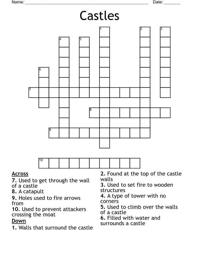 Castles Crossword