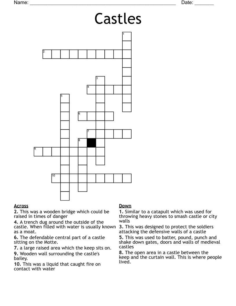 Castles  Crossword