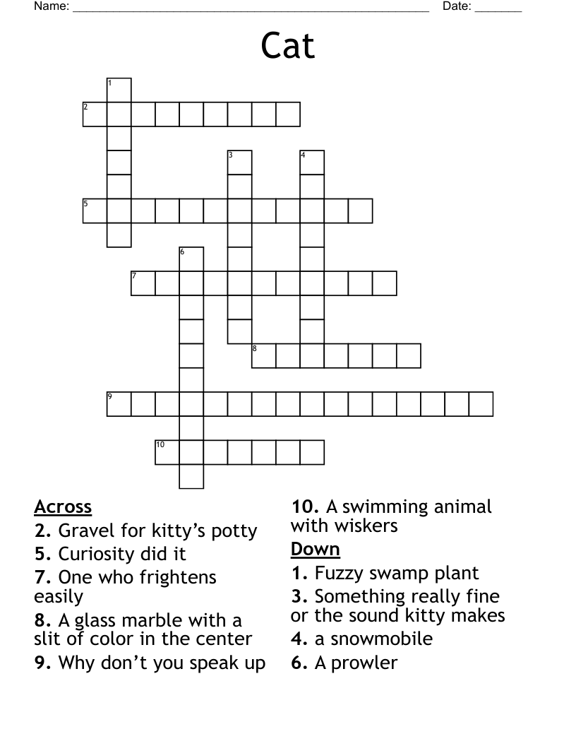 Cat Crossword