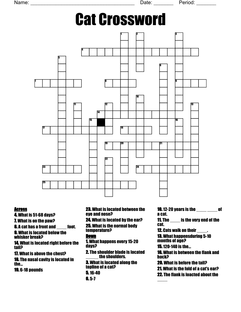 Cat Crossword