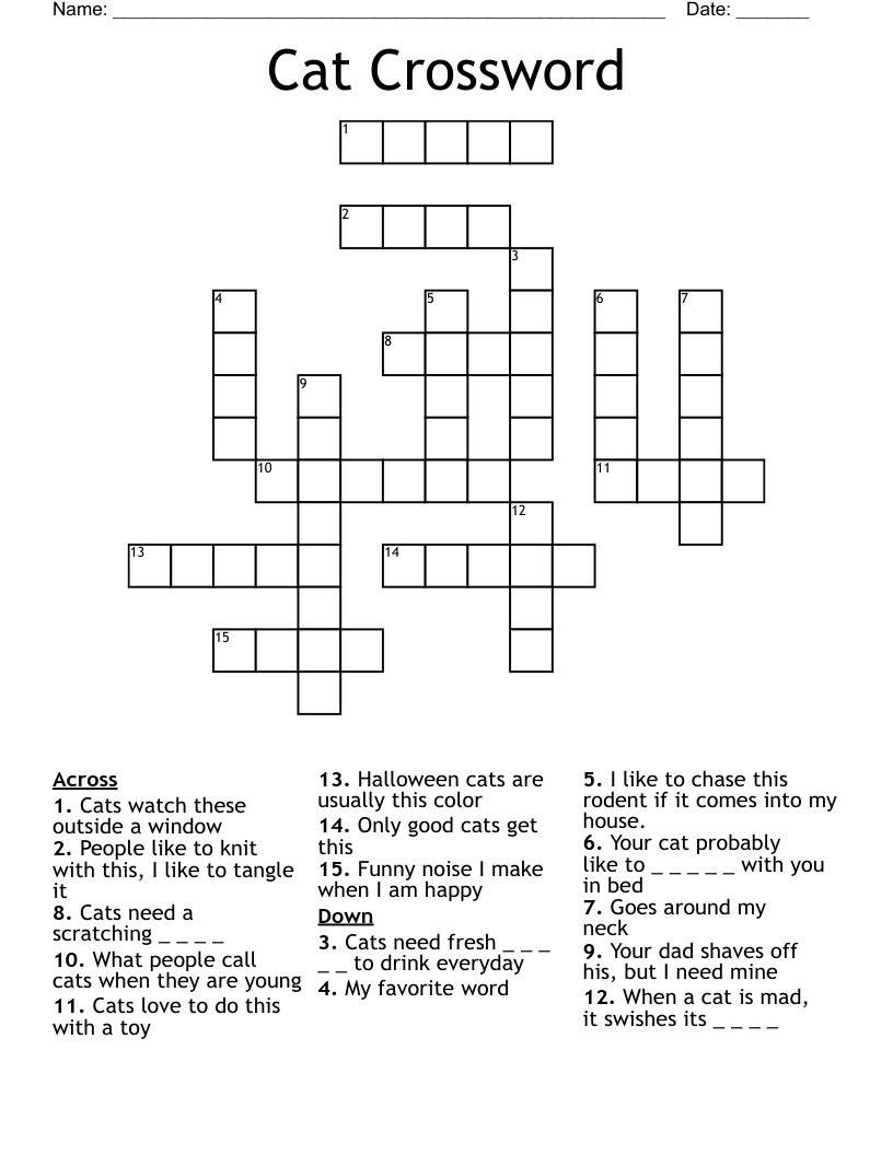 Cat Crossword