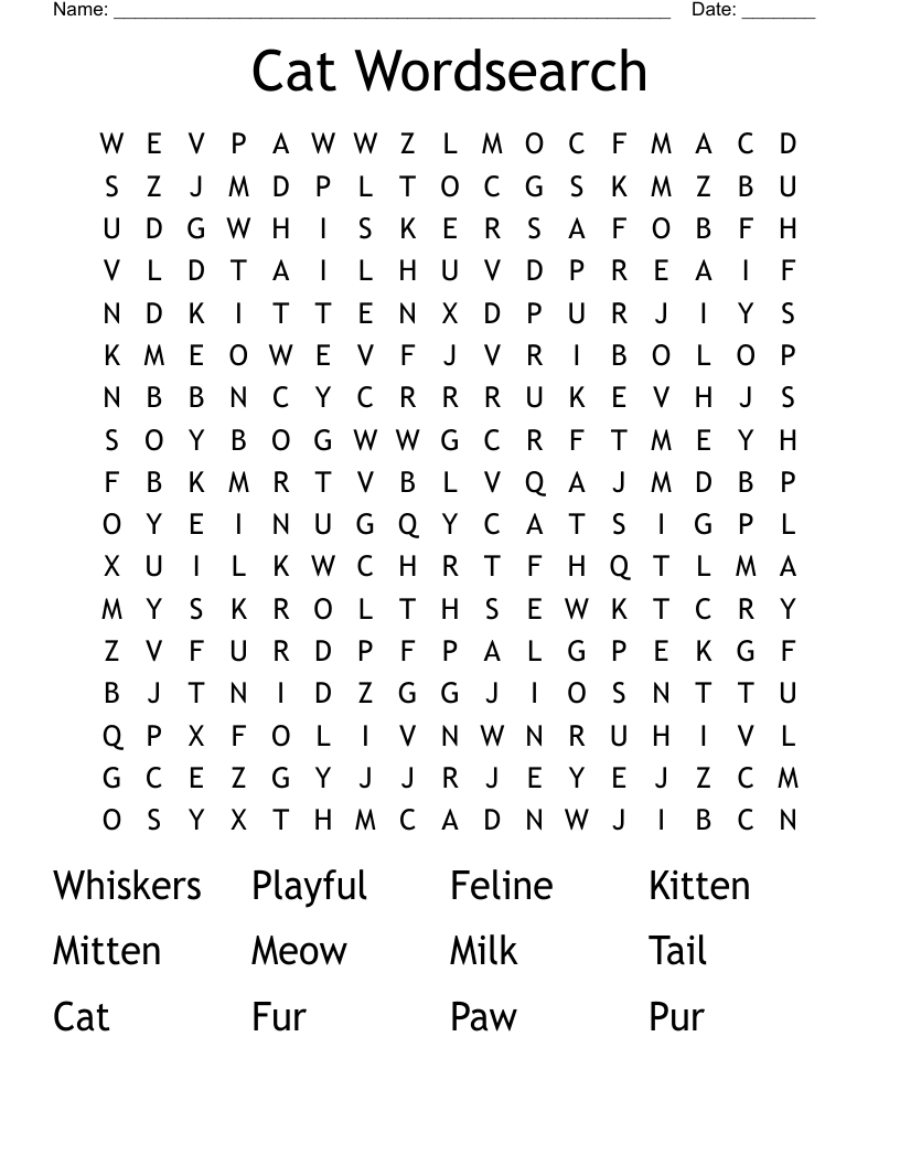 Cat Wordsearch