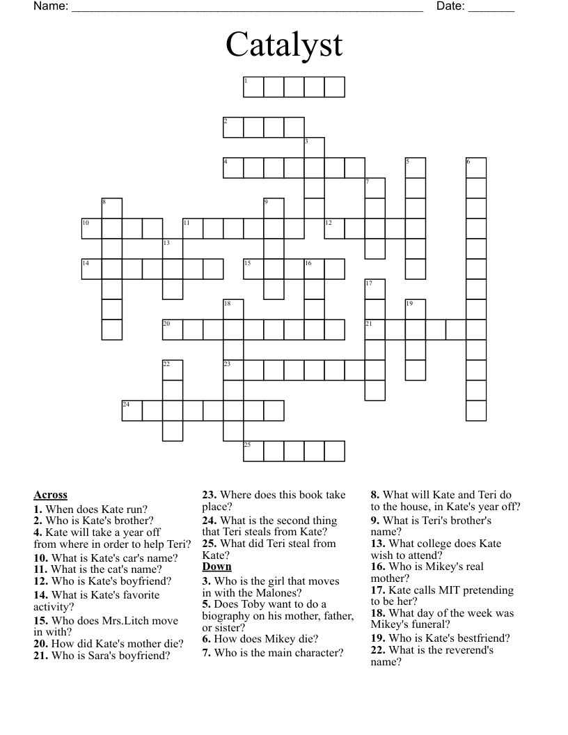 Catalyst Crossword