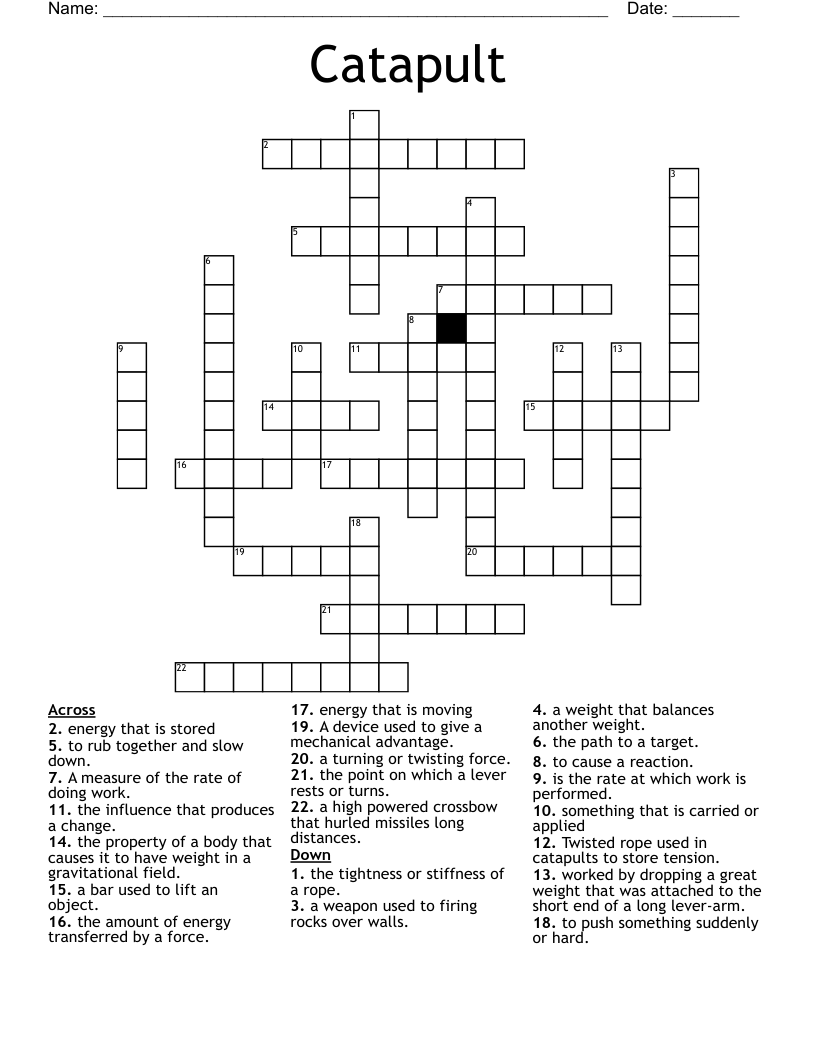 Catapult Crossword