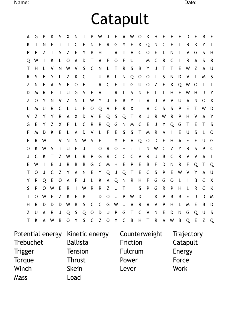 Catapult Word Search