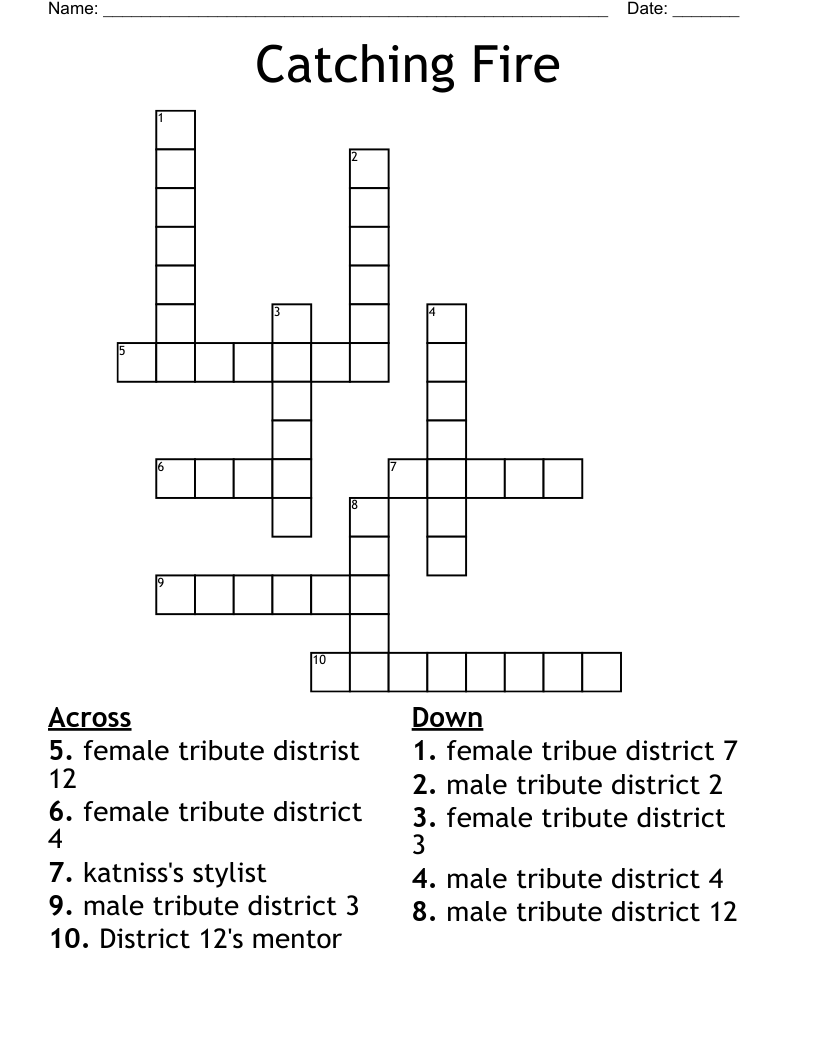 Catching Fire Crossword