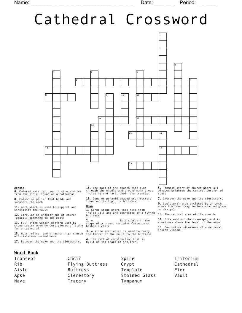 Cathedral Crossword