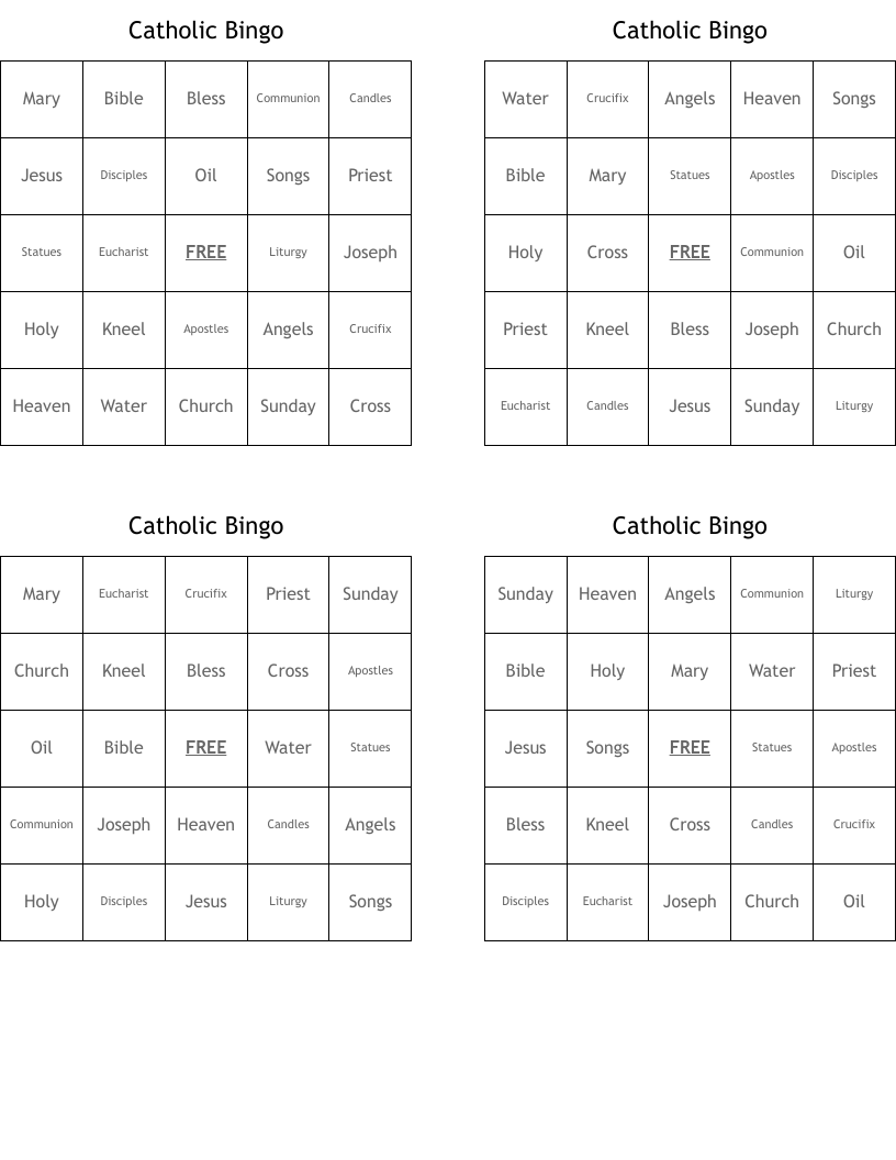 Catholic Bingo