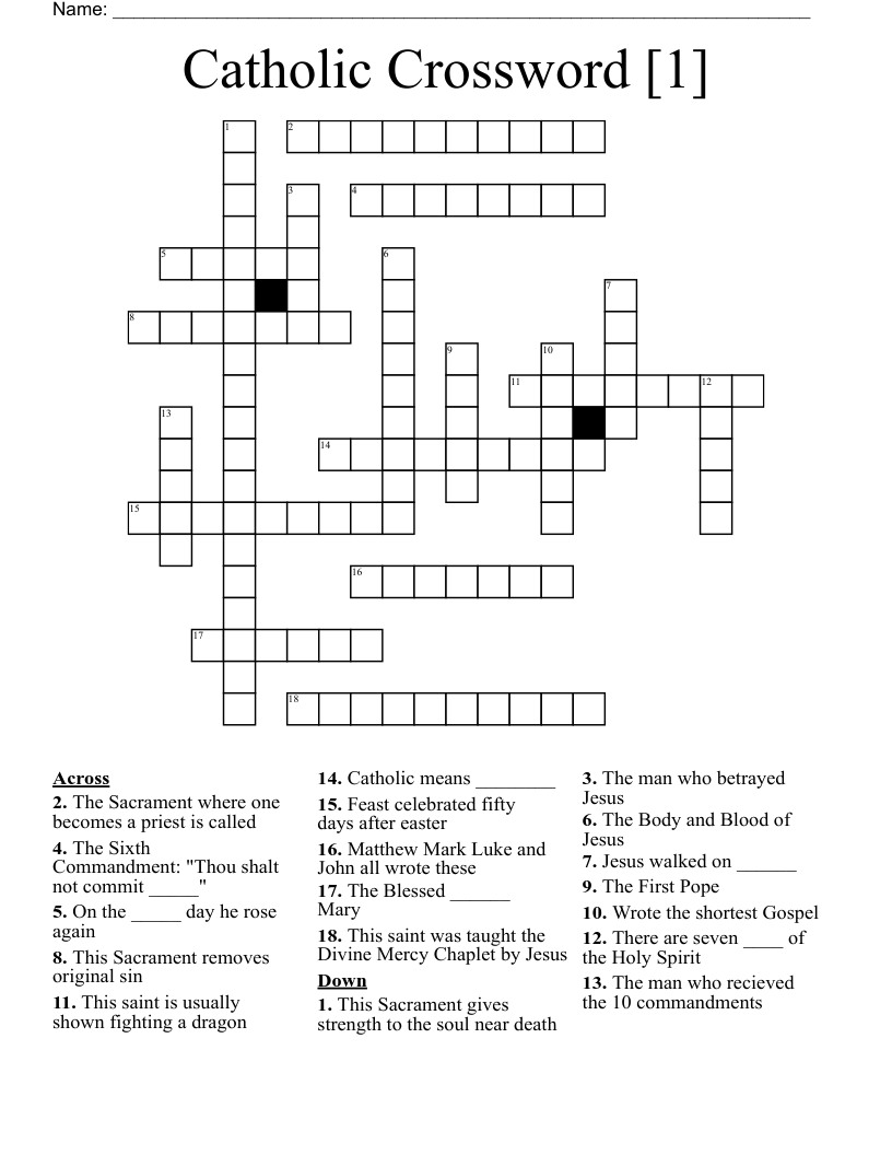 Catholic Crossword [1]