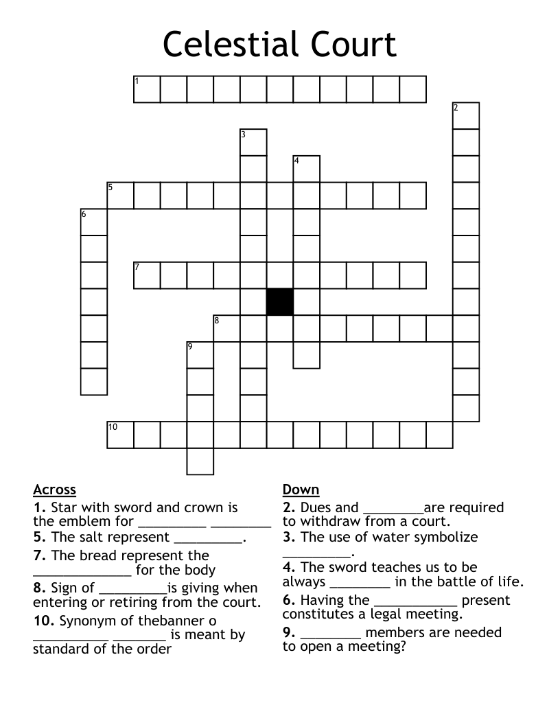 Celestial Court Crossword