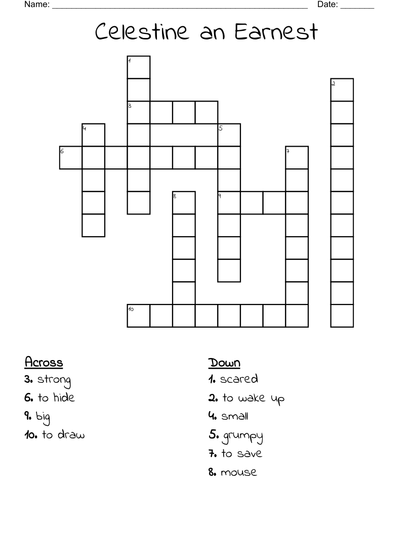 Celestine an Earnest Crossword