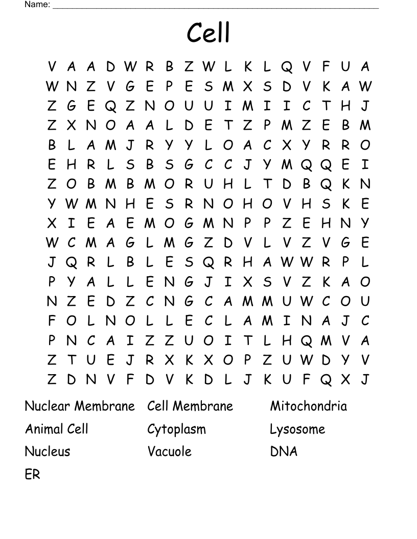 Cell Word Search