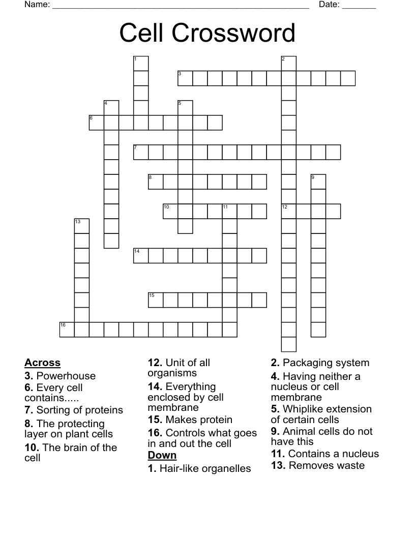 Cell Crossword