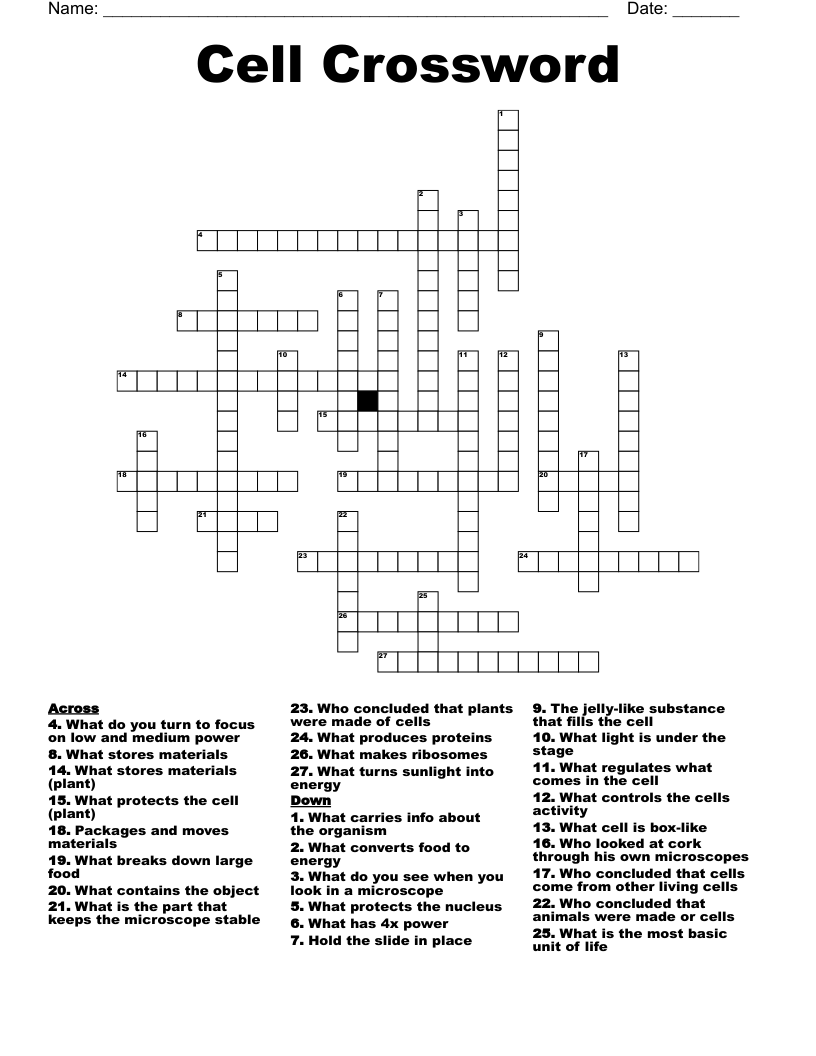Cell Crossword