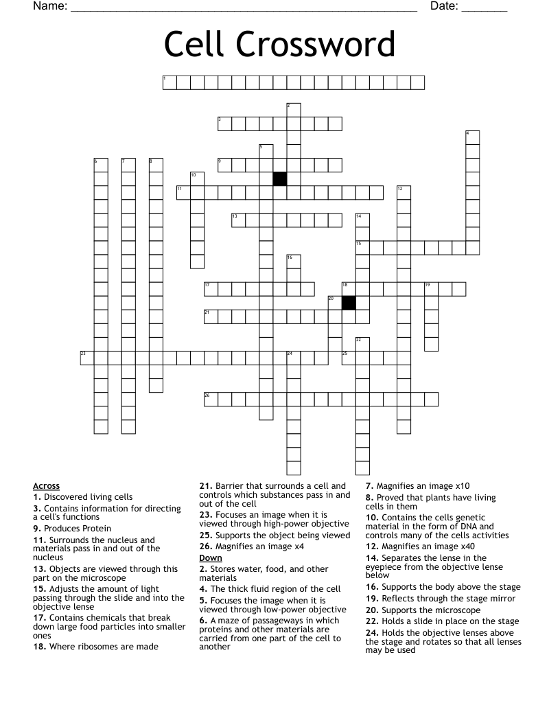 Cell Crossword