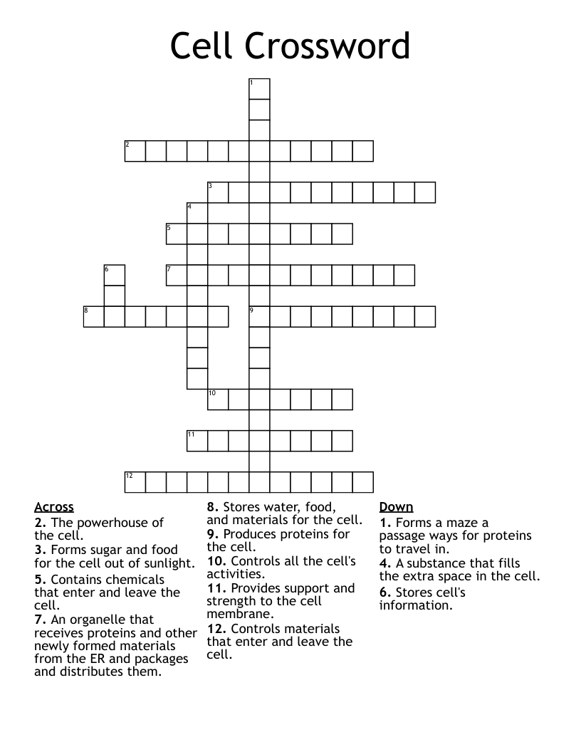 Cell Crossword