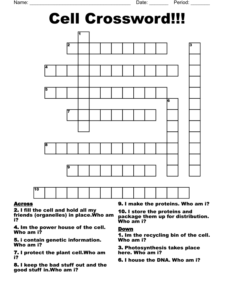 Cell Crossword!!!