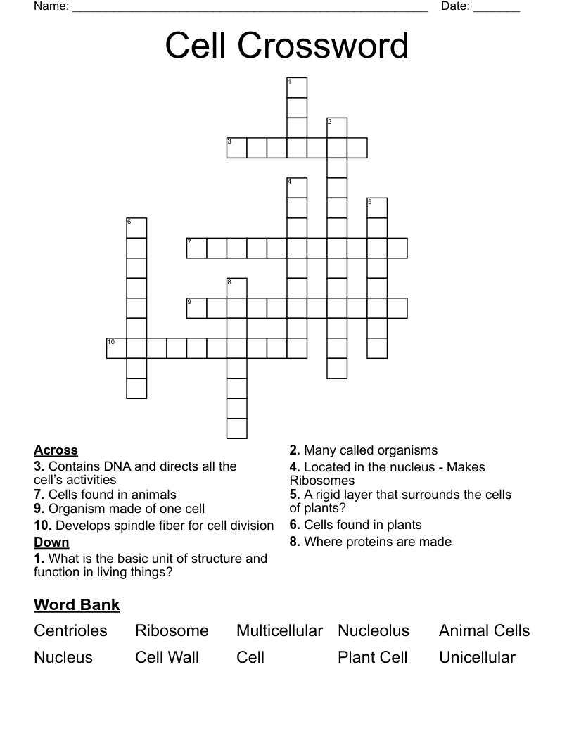 Cell Crossword