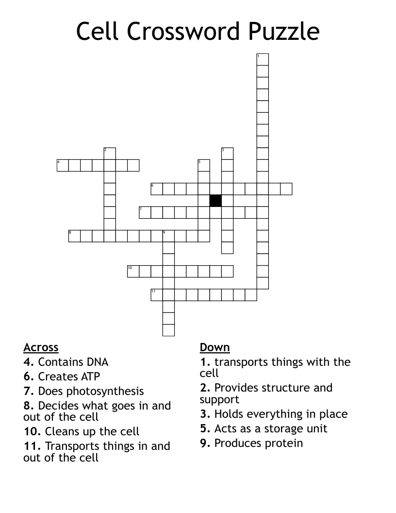 Cell Crossword Puzzle