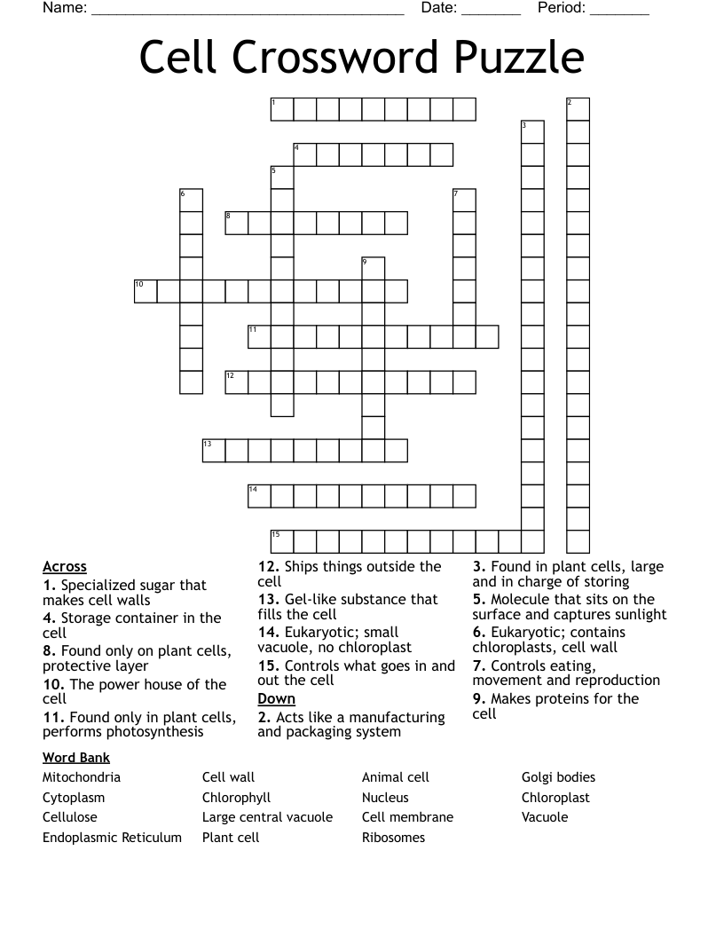 Cell Crossword Puzzle