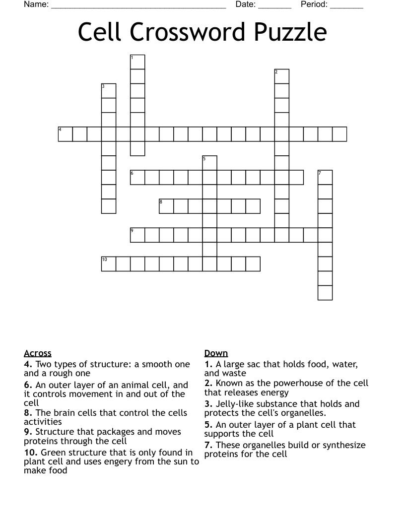 Cell Crossword Puzzle