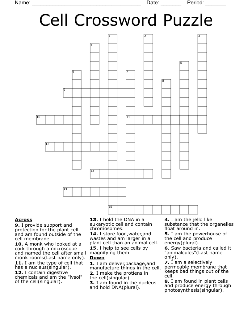 Cell Crossword Puzzle