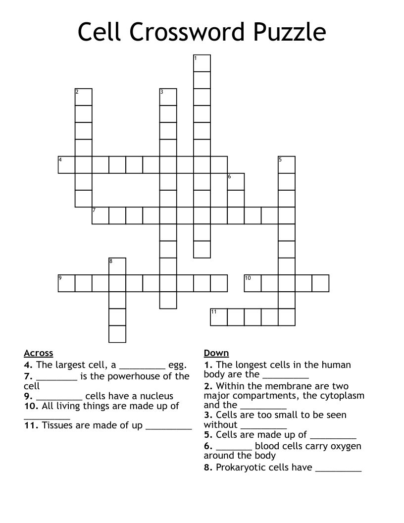 Cell Crossword Puzzle