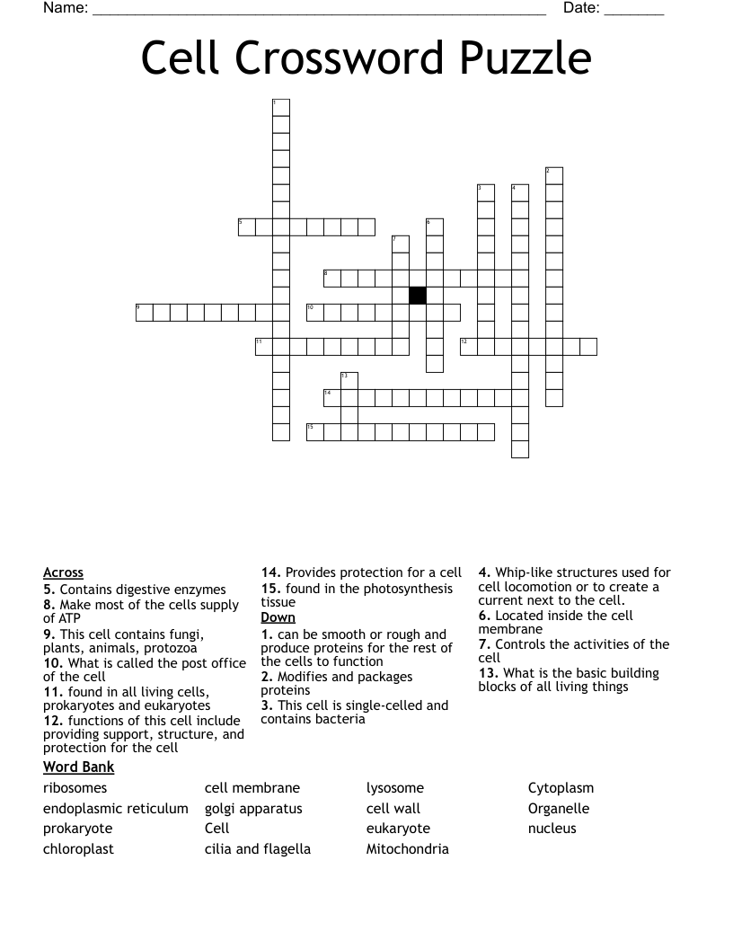 Cell Crossword Puzzle