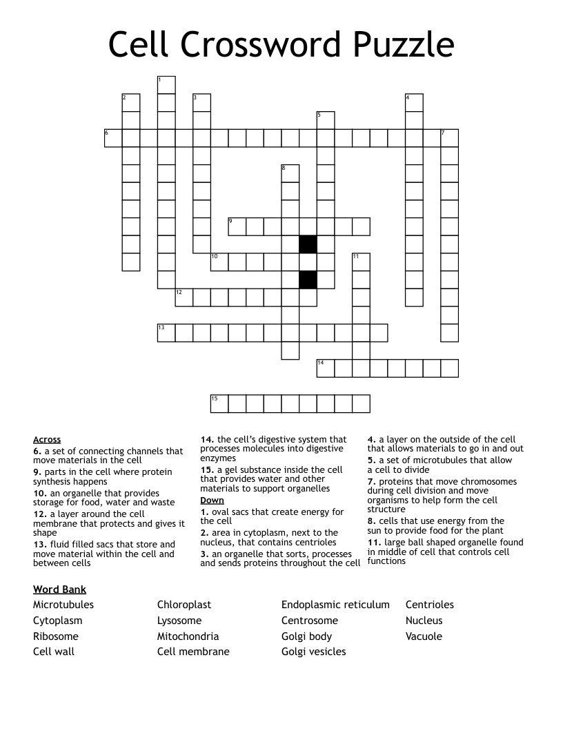 Cell Crossword Puzzle