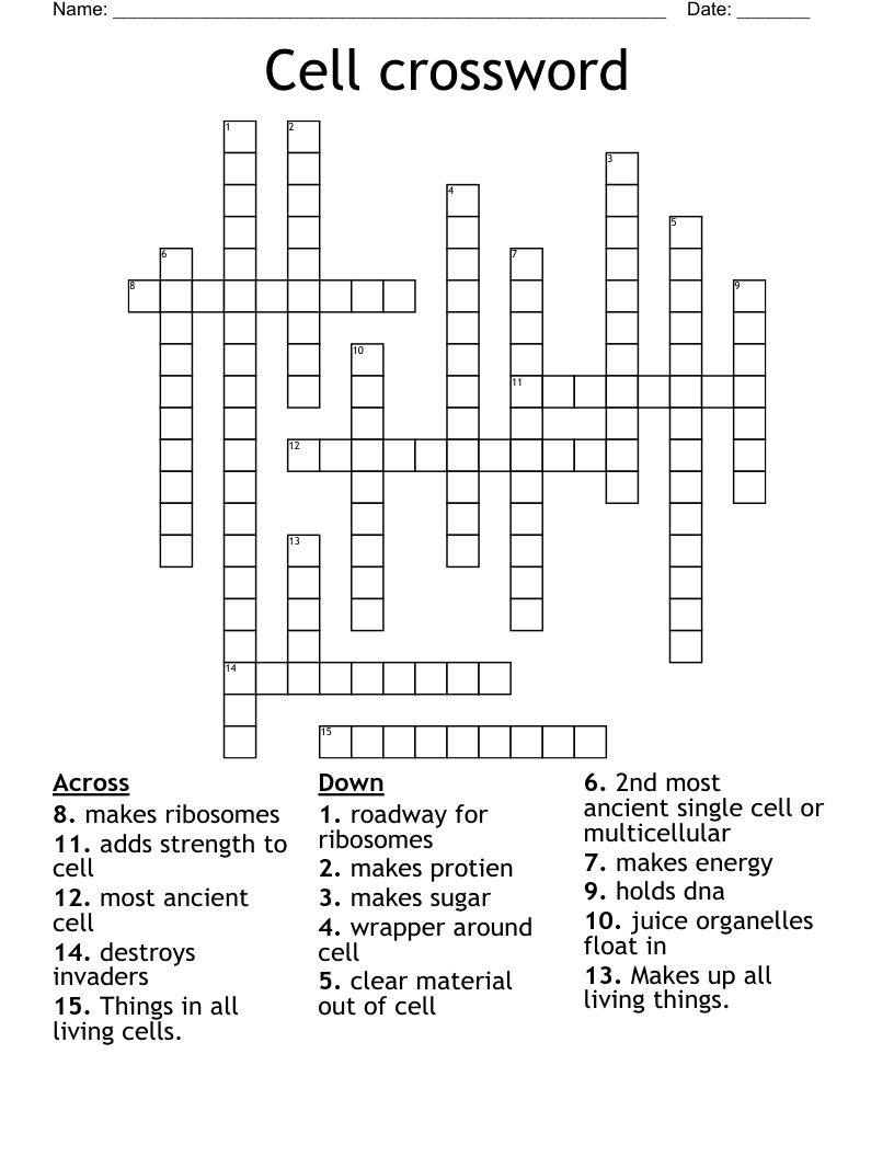 Cell crossword