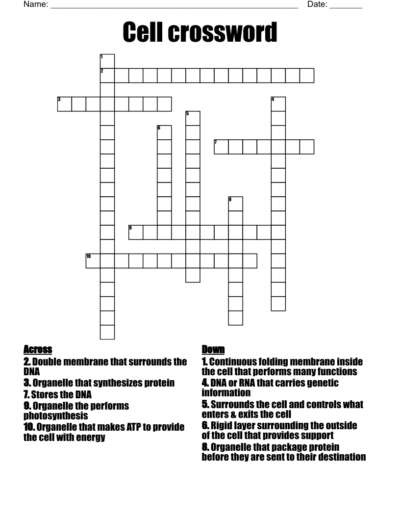 Cell crossword 