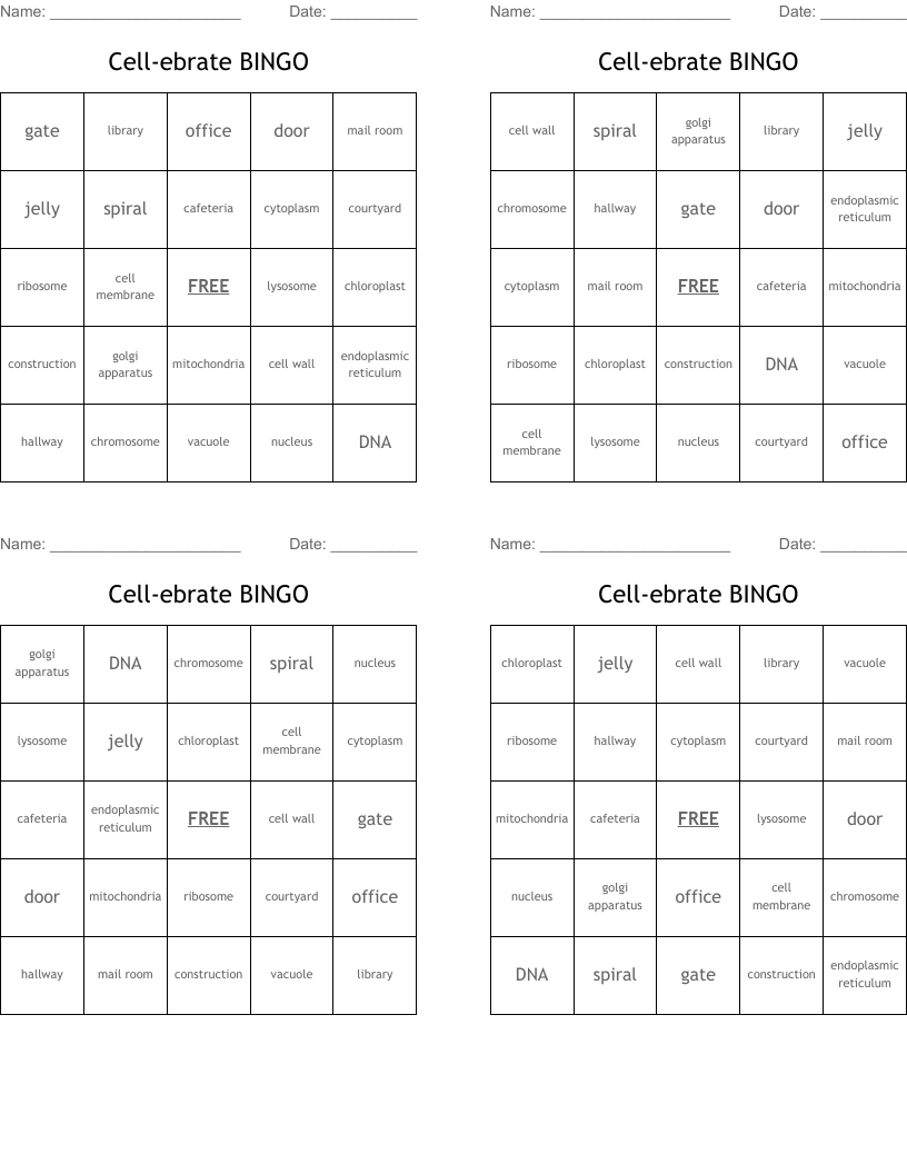 Cell-ebrate BINGO