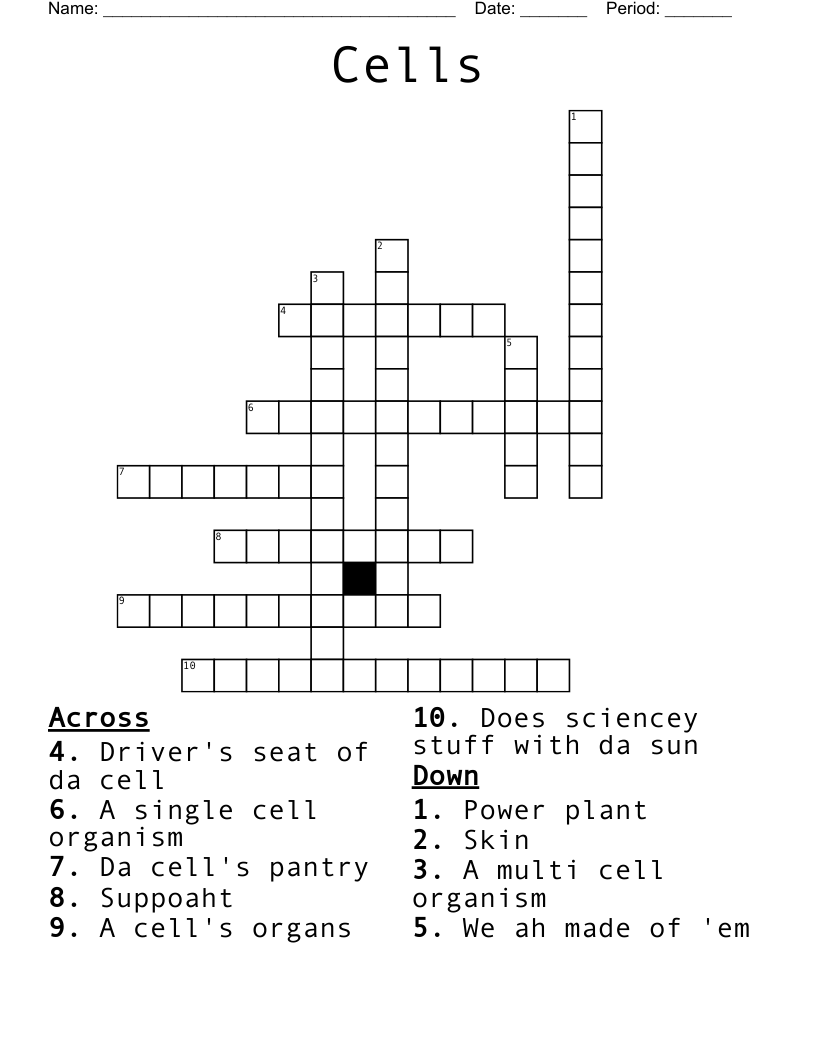 Cells Crossword