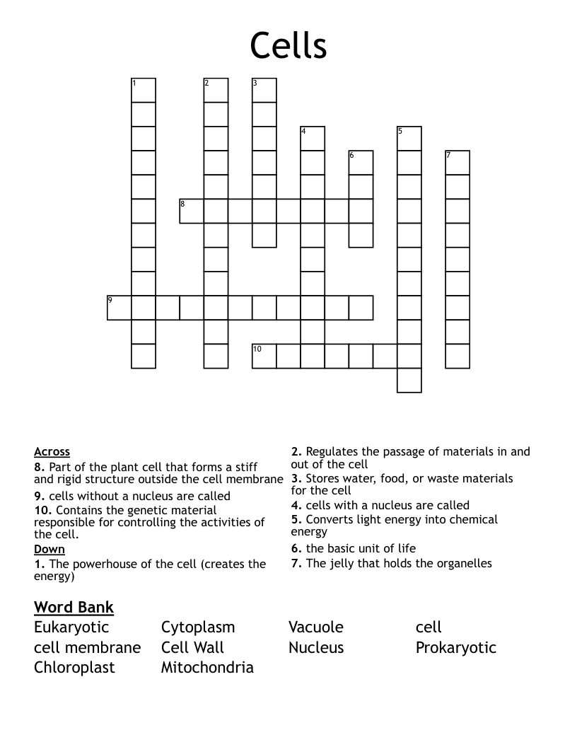 Cells Crossword