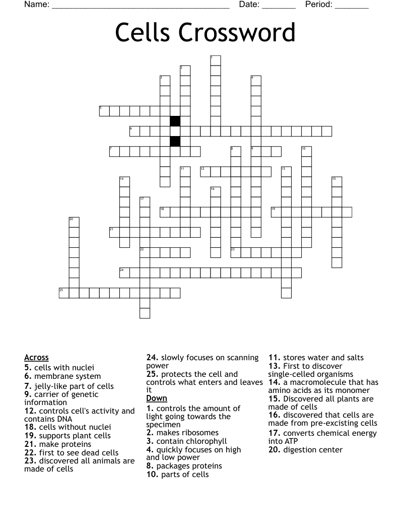 Cells Crossword