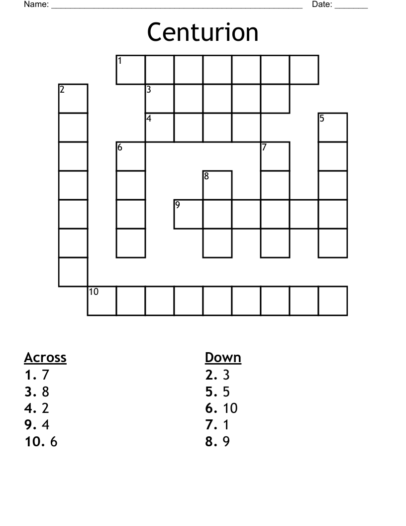 Centurion  Crossword