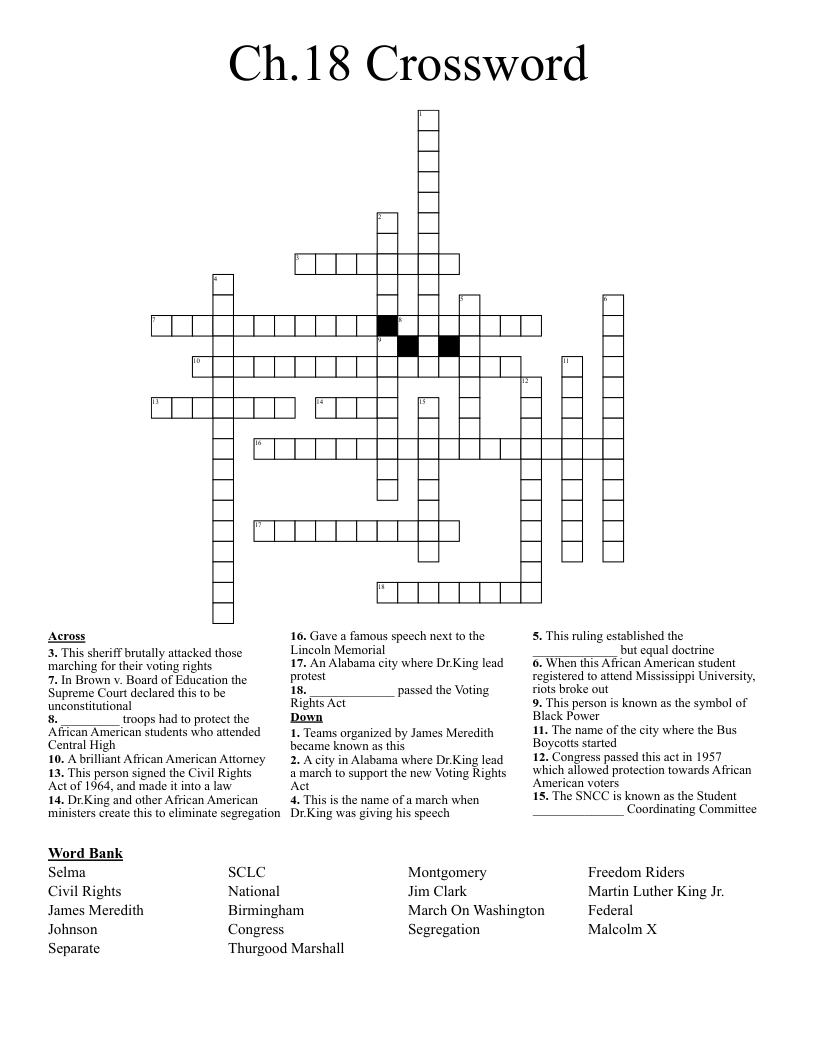 Ch.18 Crossword