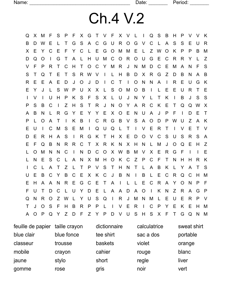 Ch.4 V.2 Word Search