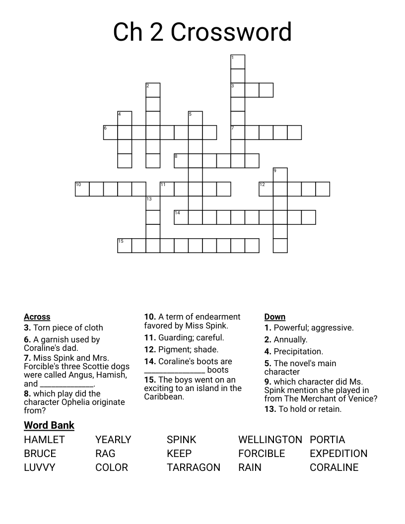 Ch 2 Crossword