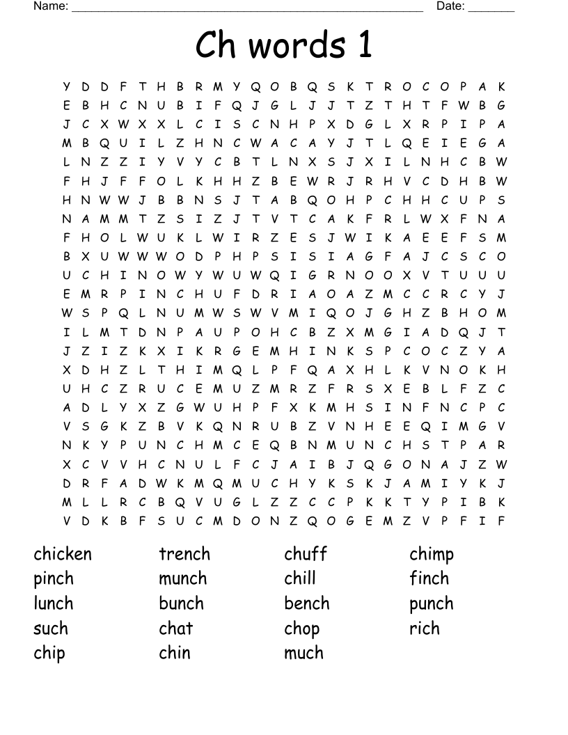 Ch words 1 Word Search