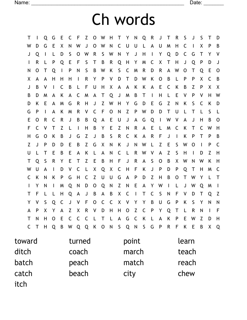 Ch words Word Search
