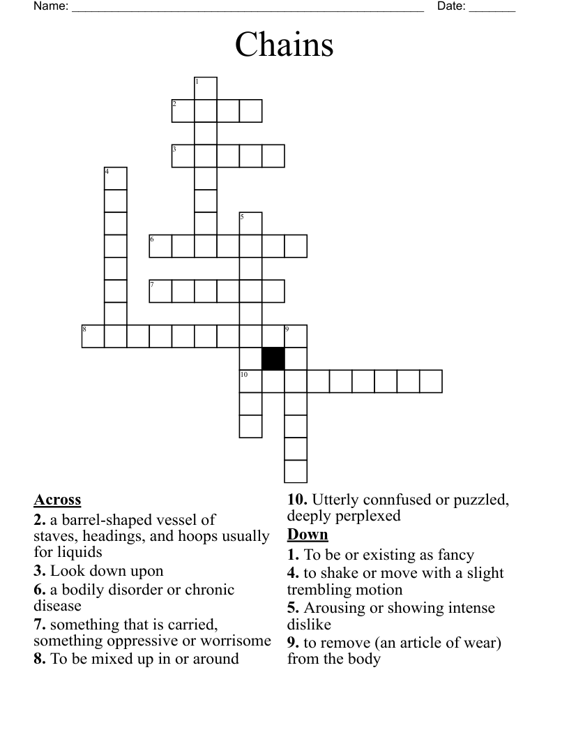Chains Crossword